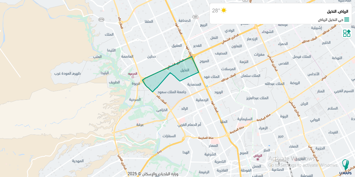 حي النخيل بالرياض