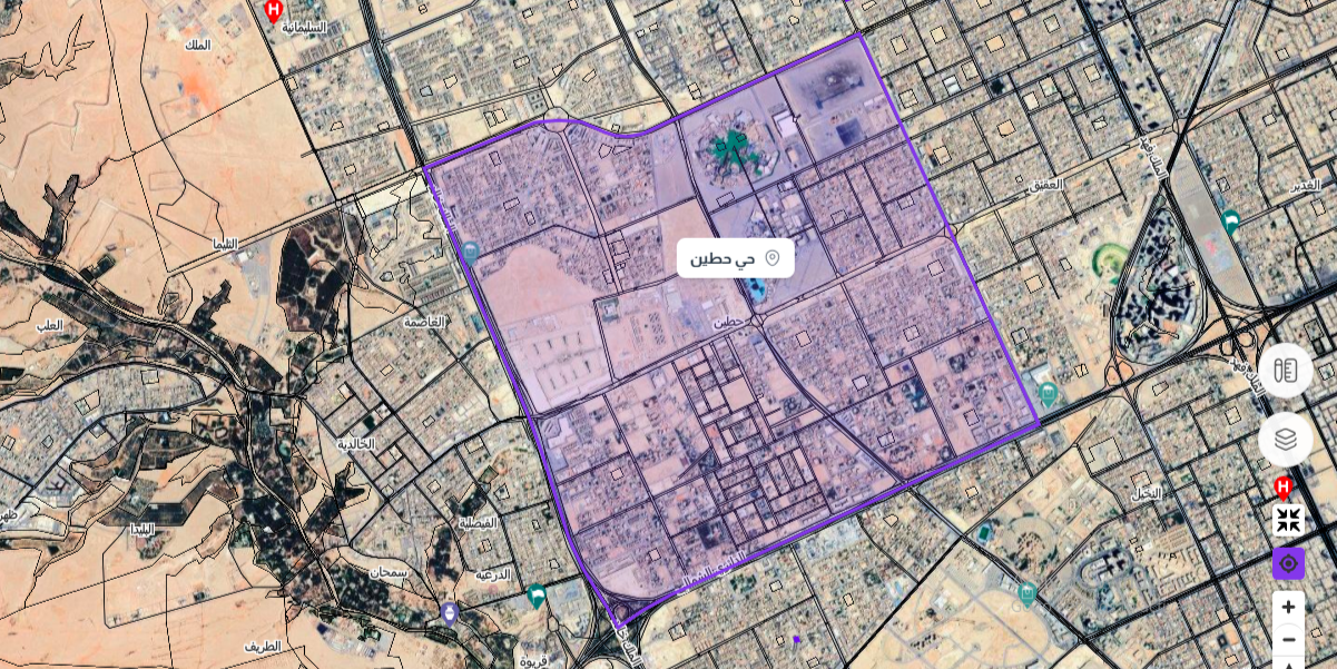 اين يقع حي حطين في الرياض
